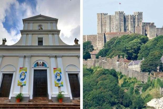 Old San Juan Cathedral vs Dover Castle. Picture: Demerzel21 and Dougall_Photography from Getty Images