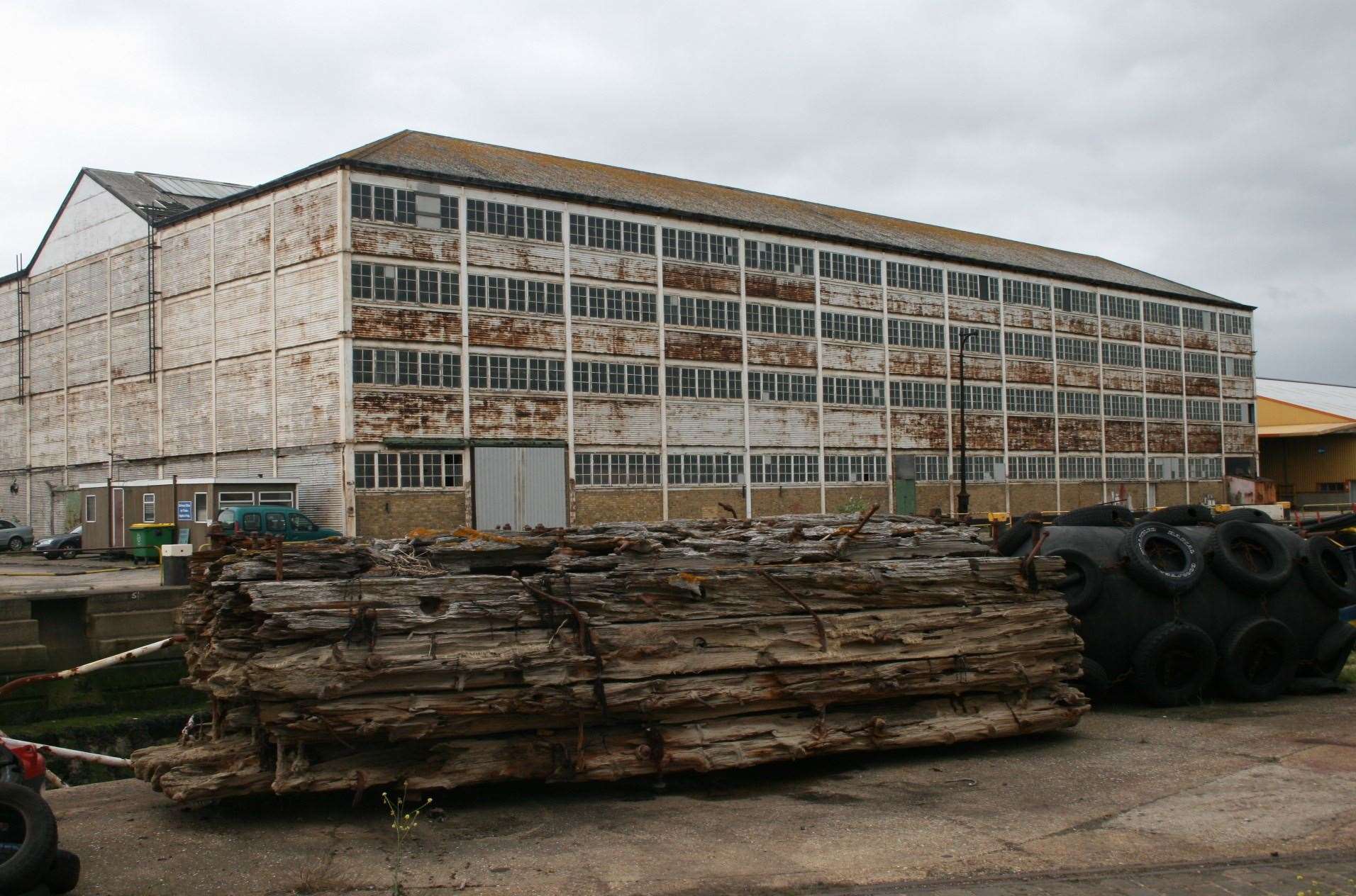 Sheerness Boat Store lays claim to being the world's first multi-storey building with an all-metal frame. Picture: Joe O'Donnell