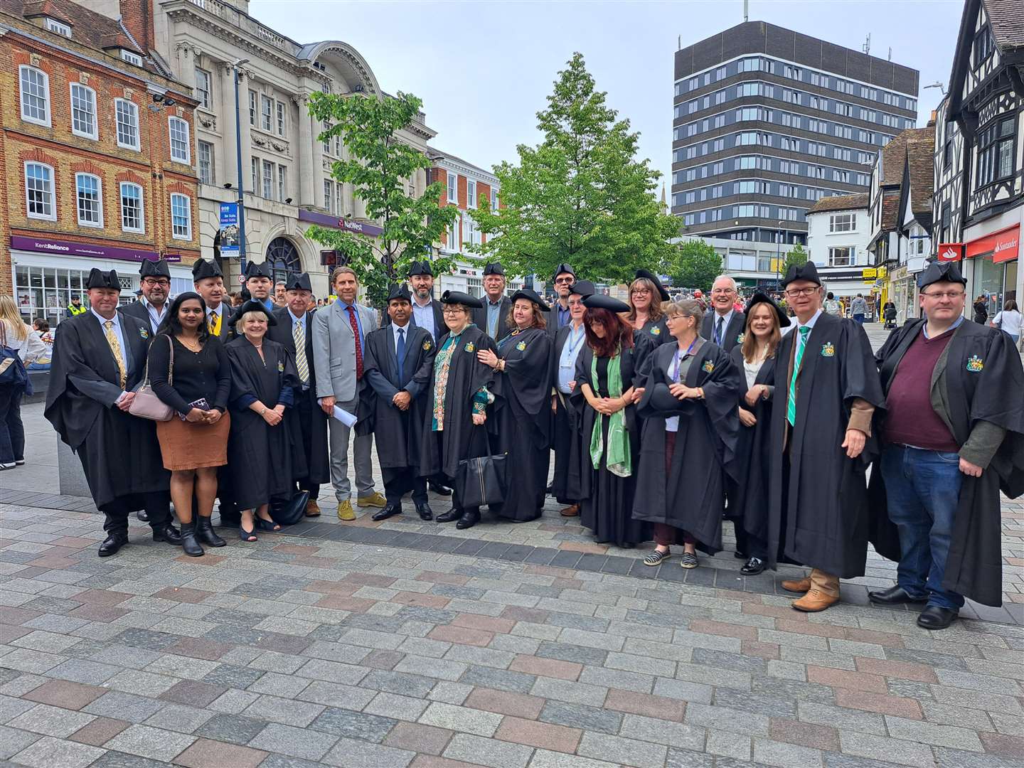 Procession along Maidstone High Street (18/05/24) to celebrate the inauguration of Maidstone’s new mayor, Cllr John Perry. Picture: Alan Smith