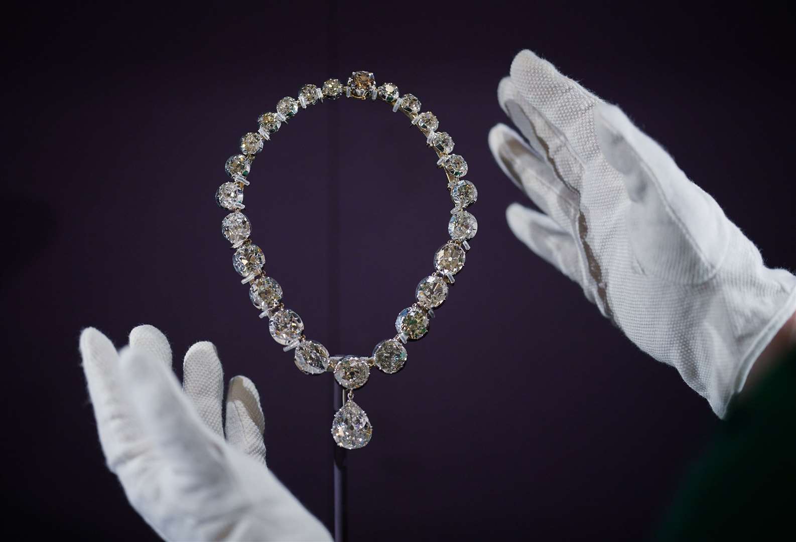 The Coronation Necklace, 1858, as part of the summer opening Coronation display (Yui Mok/PA)