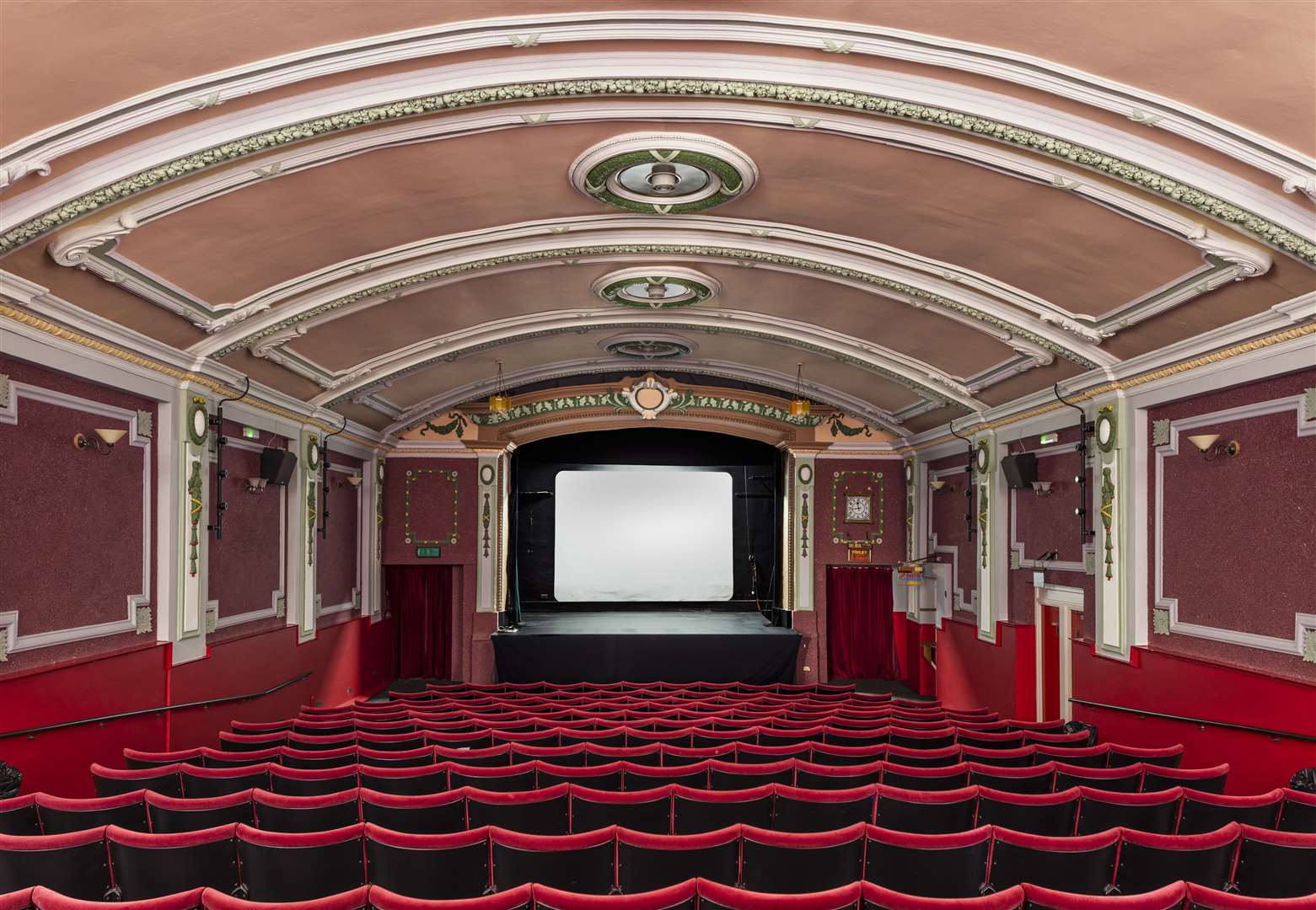 The newly restored interior of the Electric Palace Cinema in Harwich, Essex. (Historic England Archive/Stella Fitzgerald/ PA)