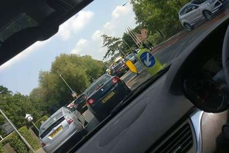 People got involved to direct traffic after the accident in Ashford. Picture: Ash Taylor