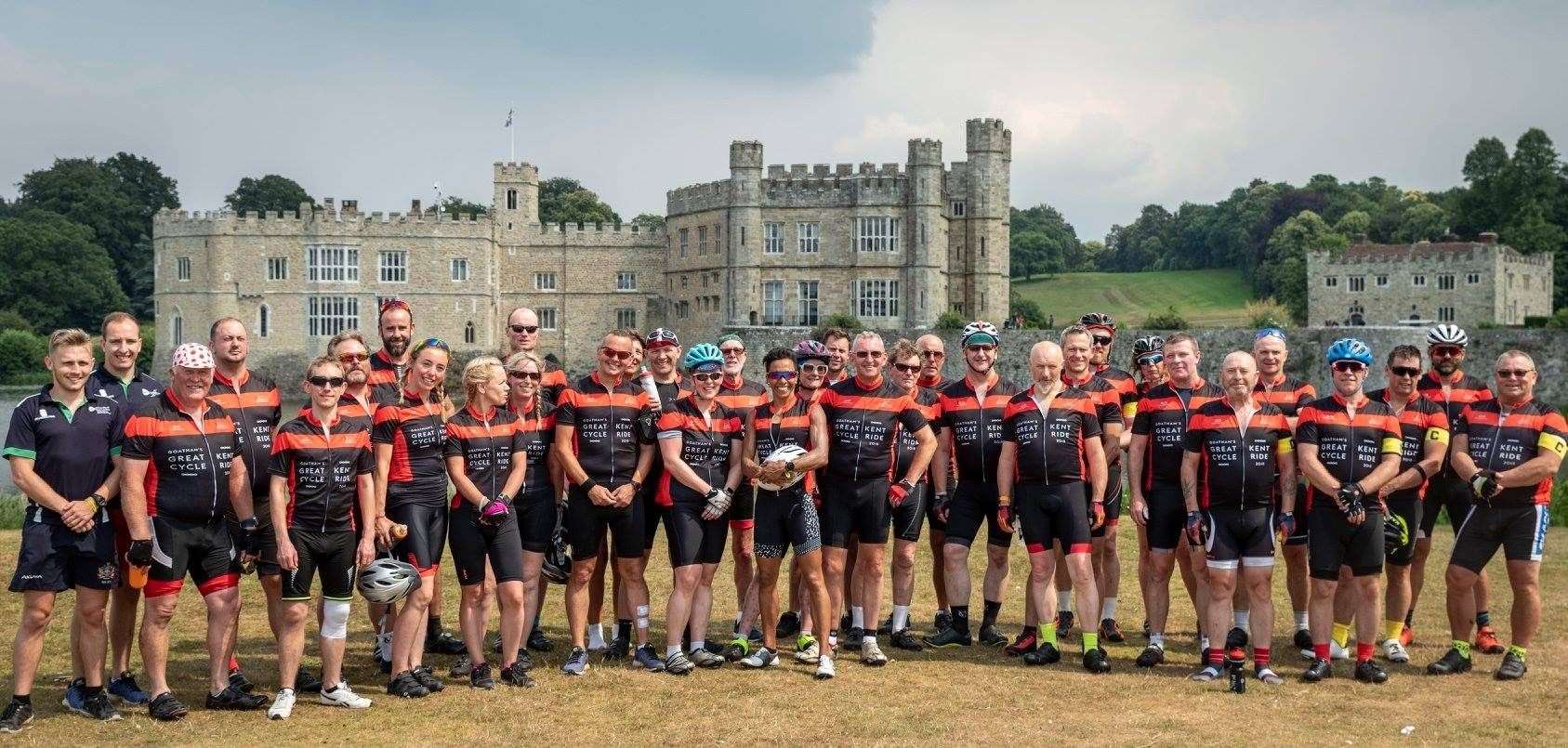 The Goatham’s Great Kent Cycle Ride outside Leeds Castle. This year, it will take place from Friday, July 3 to Sunday, July 5.