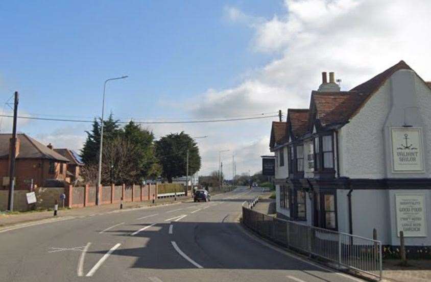 The crash happened on New Dover Road in Capel le Ferne near Folkestone. Picture: Google