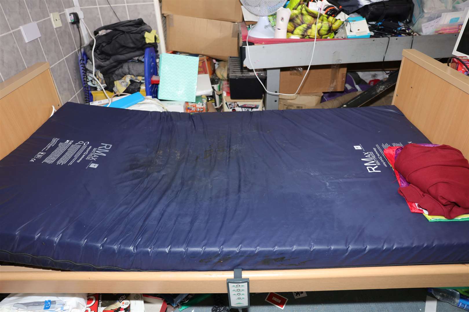 A bed used by Kaylea Titford before she died (Heddlu Dyfed Powys Police/PA)