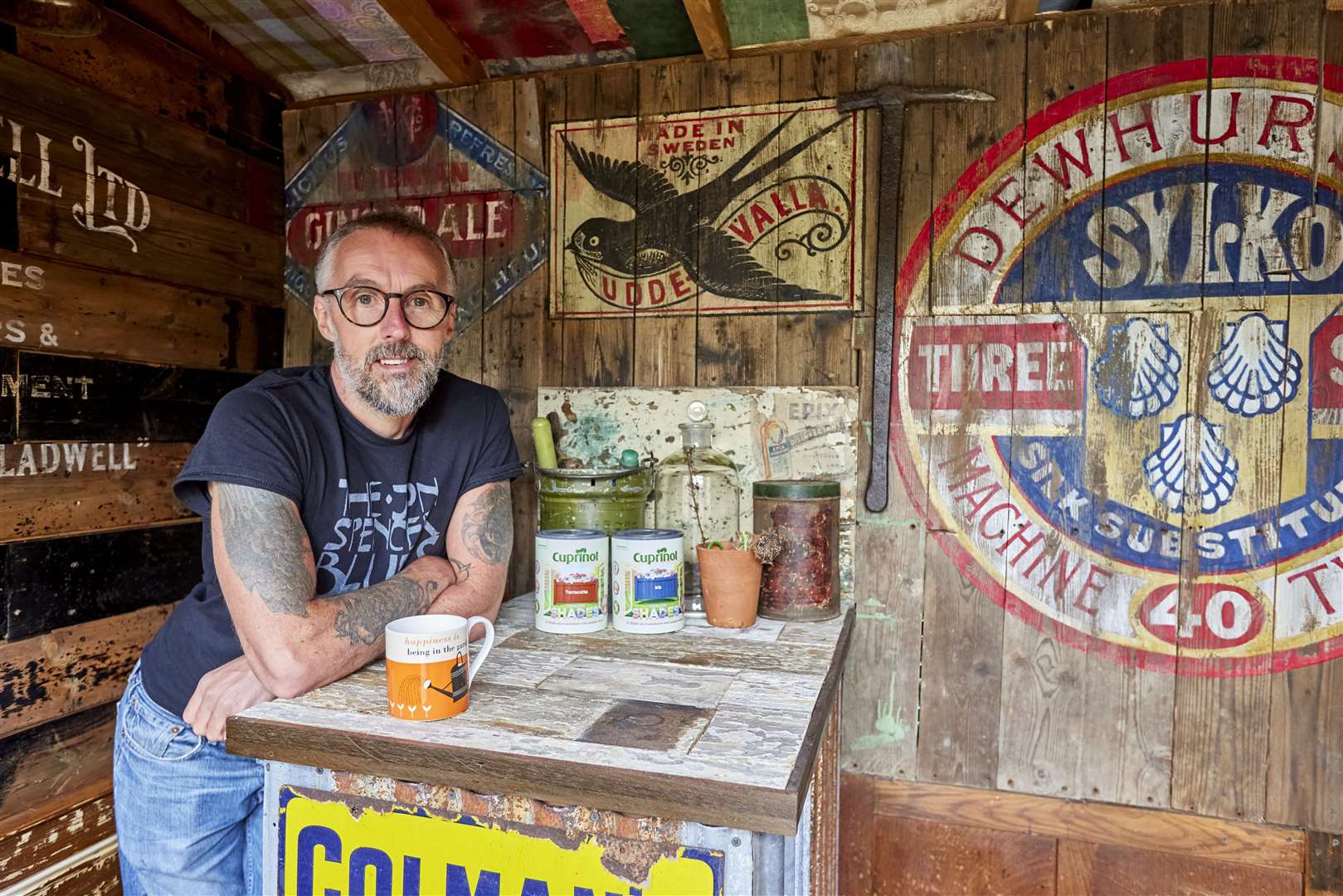 Wayne Dawber also won the Unexpected/Unique category for his shed’s unusual design (Cuprinol/PA)