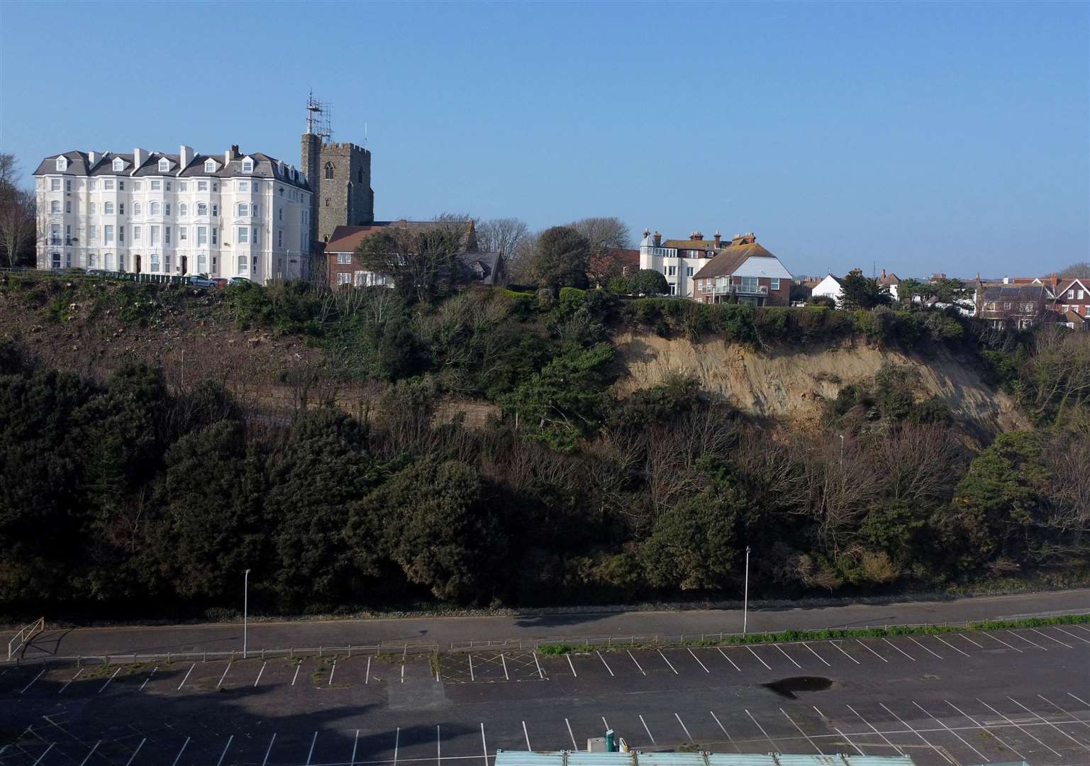 There could be more cliff collapses in Folkestone if the wet weather continues. Picture: Barry Goodwin