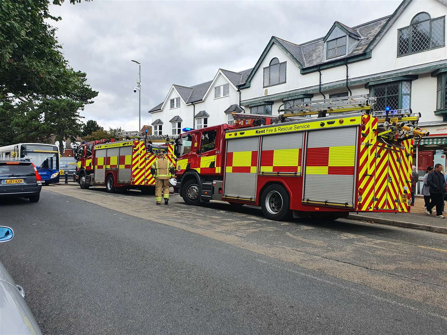 Fire engines were called to Paddy Power in Cheriton. Photo: Sean Axtell