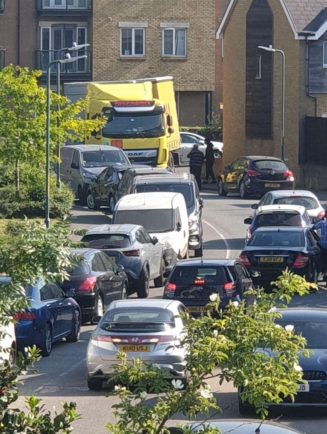 Lorries are still getting stuck in Phoenix Court in Swanscombe