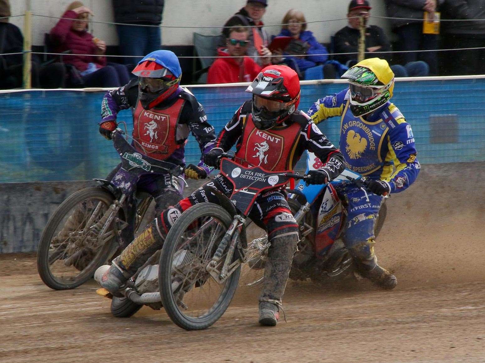 Kent Kings started their season with a win over Eastbourne Eagles, above. They’ll be chasing another victory when attention switches to the NORA League Cup final first leg and the Isle of Wight Warriors. Picture: Niall Strudwick