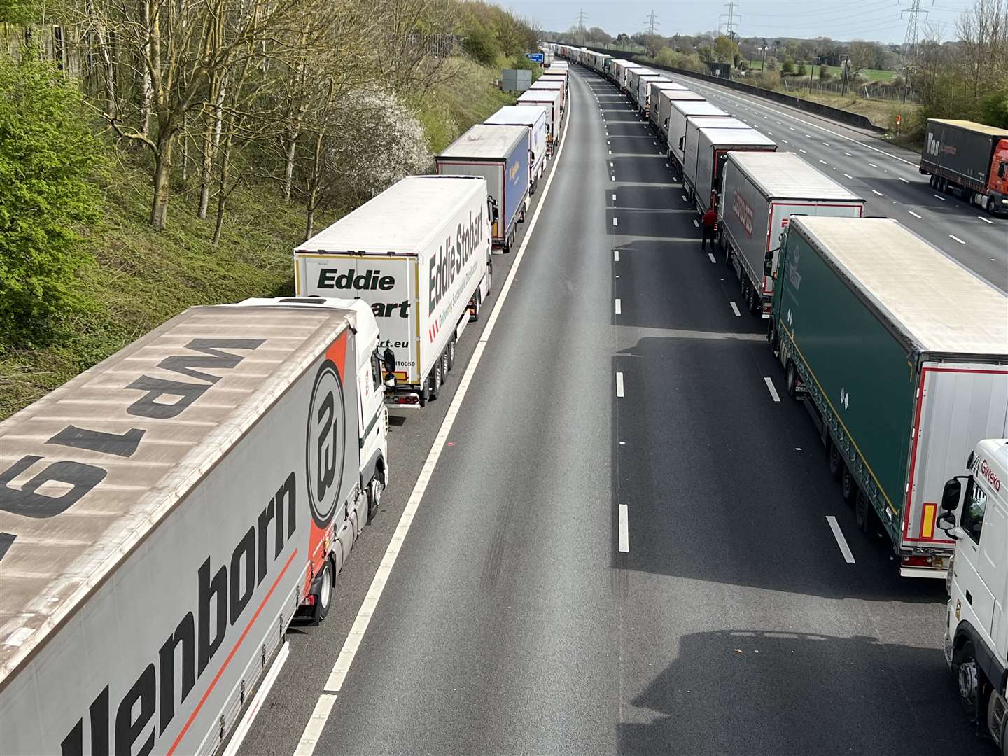 The impact of delays on the M20 and M2 had an impact on many of east Kent's roads. Picture: Barry Goodwin