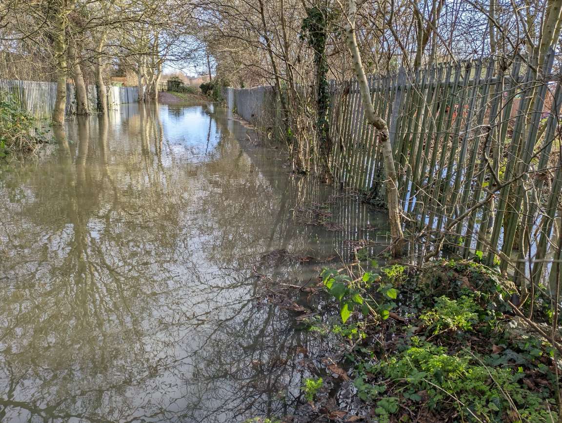 Entrance to a football ground in the area which is blocked off (Jean Sutherland/PA)