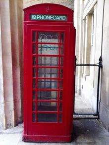 The phone box in Gravesend that features on the cover of the Jam's fifth album, Sound Affects.