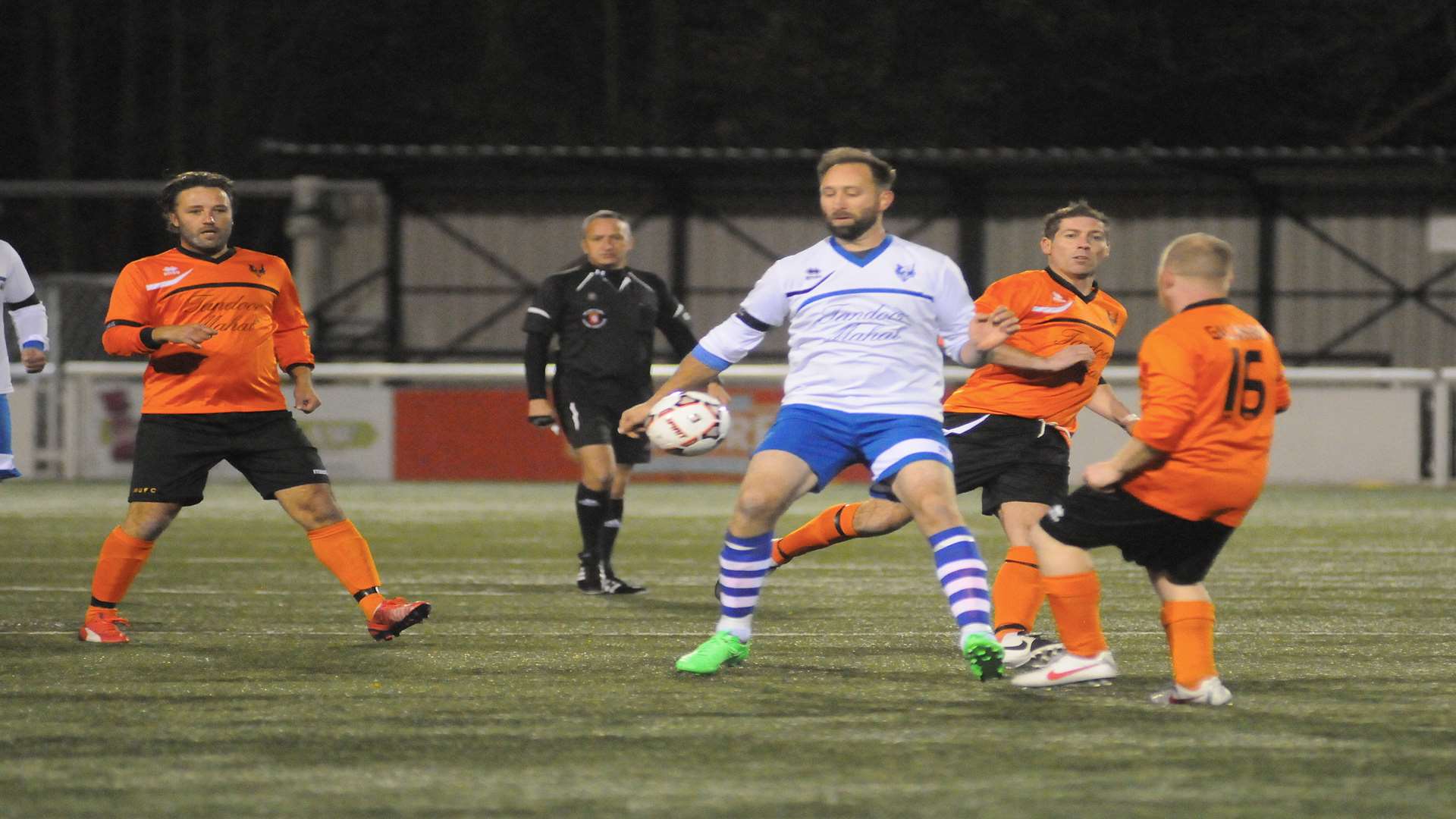 The charity match took place at the Gallagher Stadium. Picture: Steve Crispe