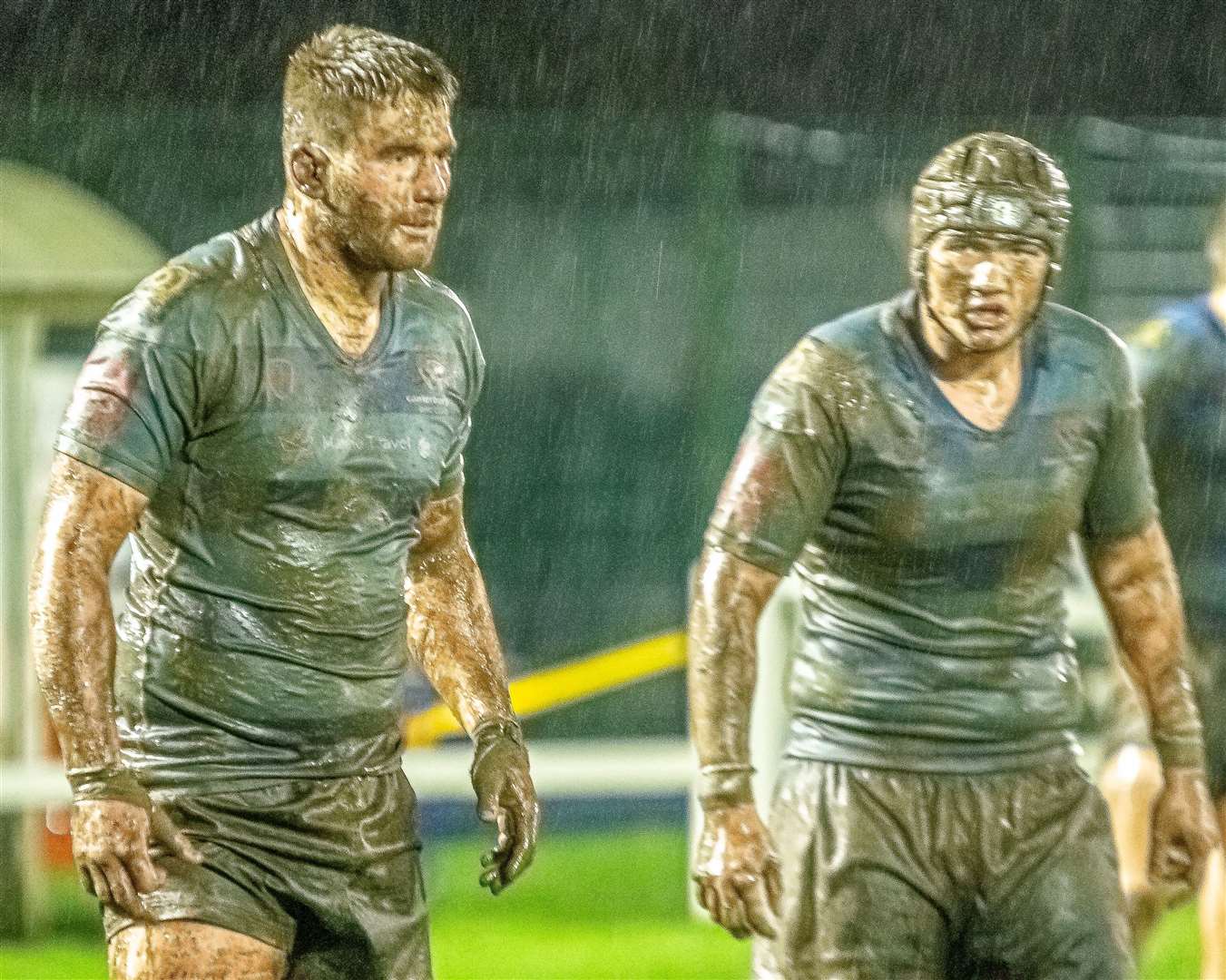 Canterbury captain Jamie Stephens and Chad Thomas watch on in their defeat. Picture: Phillipa Hilton