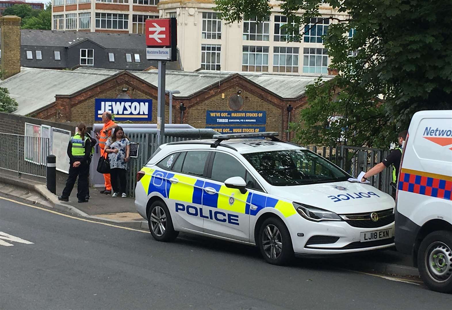 British Transport Police attend a 'suicidal person' at Maidstone ...