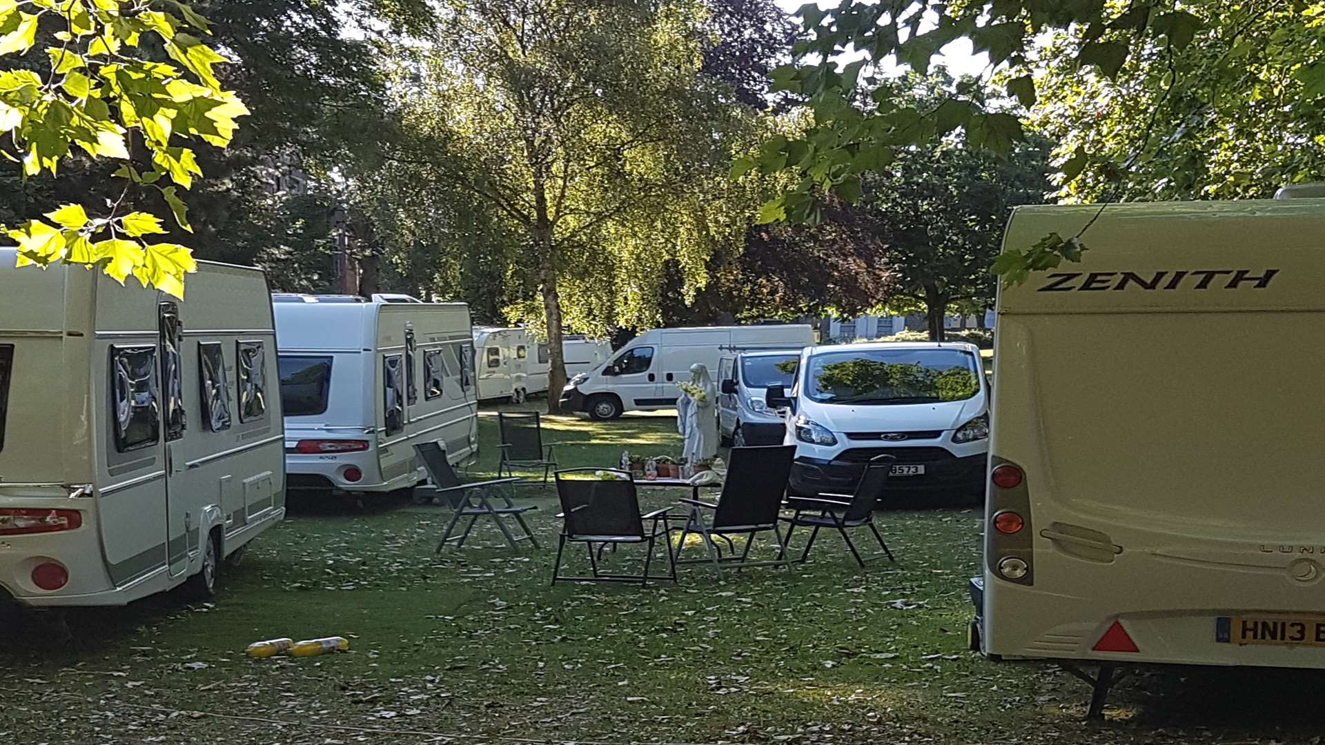 Travelllers have moved into The Vines, Rochester. Pic: Cllr Stuart Tranter