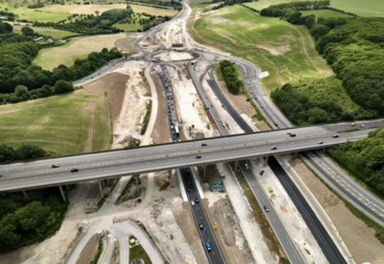 Drone Pictures Show Progress On Stockbury Roundabout Flyover With New 