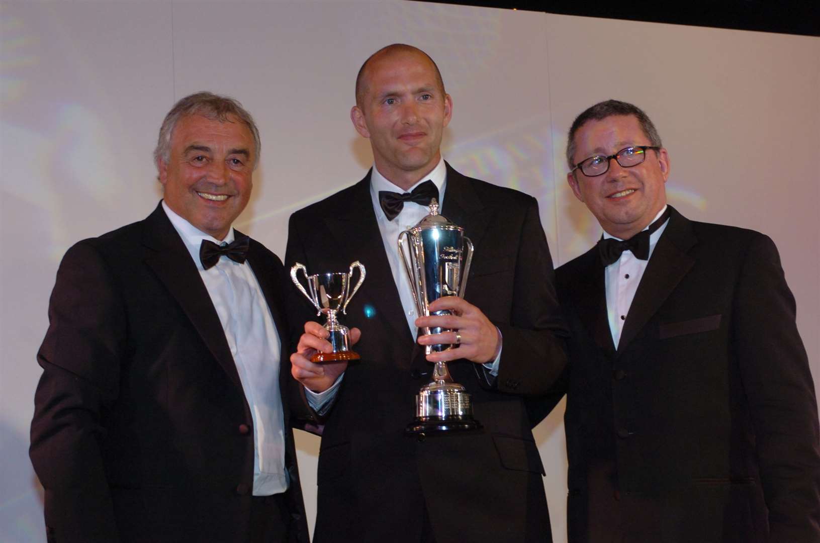 Paul Scally with Stan Ternent and skipper Paul Smith in 2005