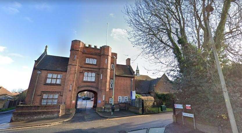 The conversation was recorded secretly at Maidstone Grammar School for Boys last week and shared online. Picture: Google