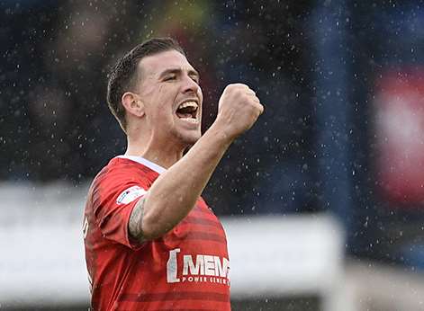 Cody McDonald celebrates the win Picture: Ady Kerry