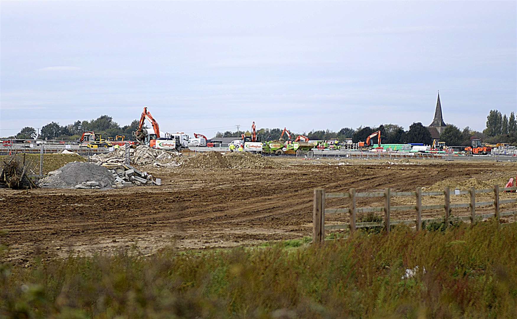 A petition has been launched to name the lorry park - which is currently being built - after Nigel Farage. Picture: Barry Goodwin