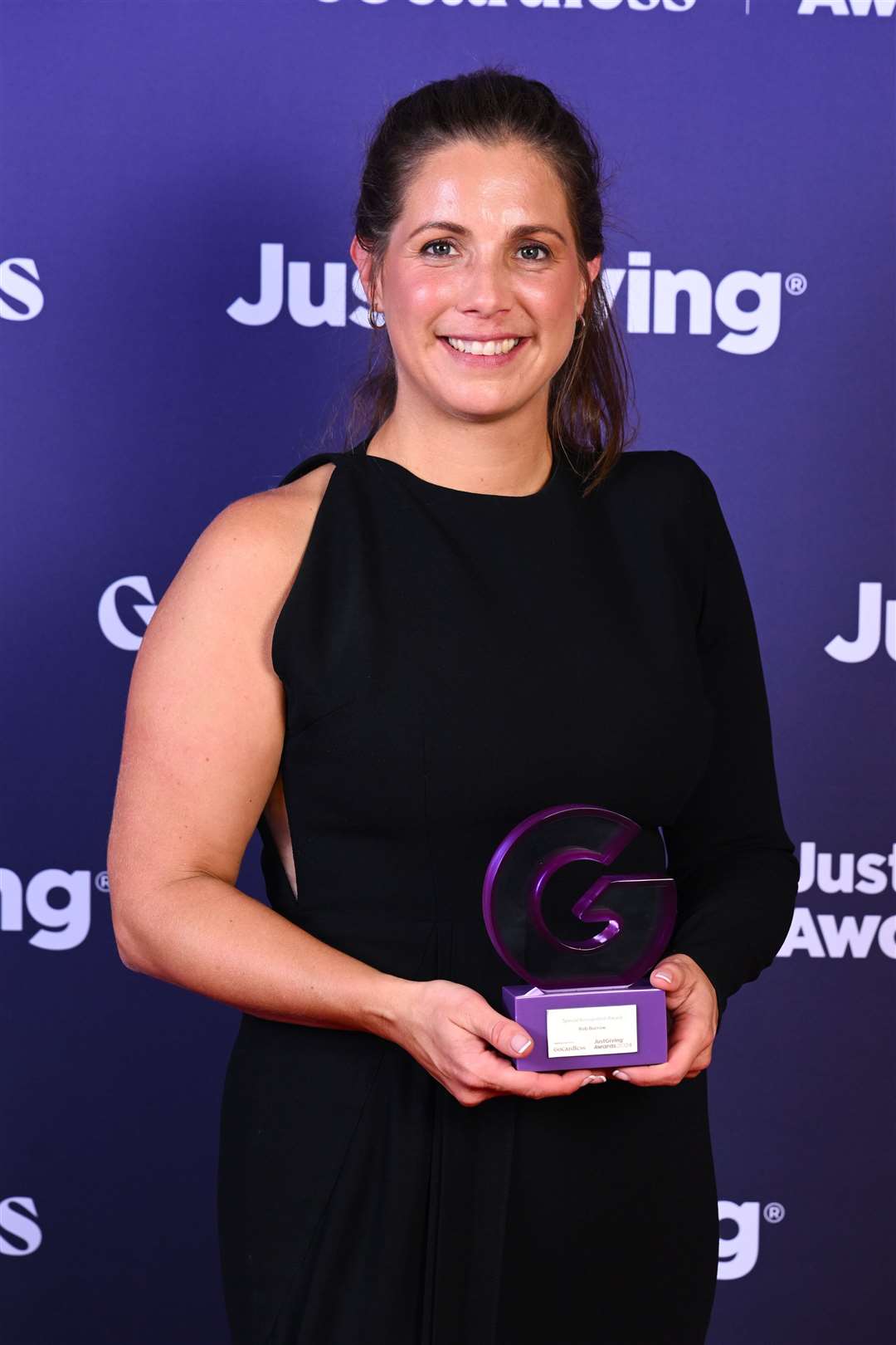 Lindsey Burrow accepted the special recognition award on behalf of her late husband Rob (Matt Crossick/PA Photo Assignments)