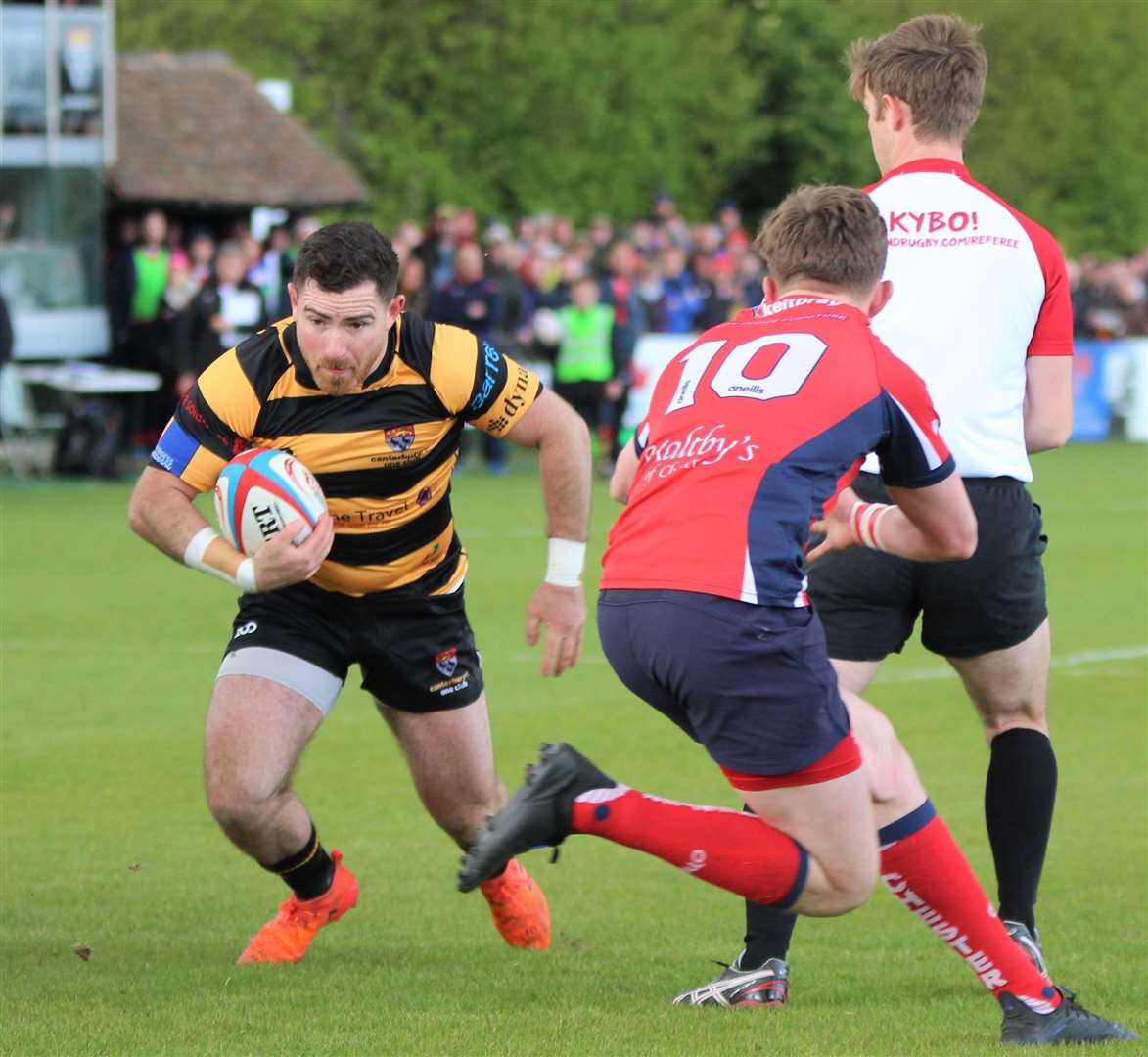 Dan Smart in possession during Canterbury's 19-10 play-off win against Chester last season Picture: Phillipa Hilton