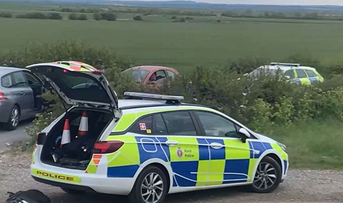 Police car chase in Lower Road, Minster, Sheppey. Picture: Dickie Carew