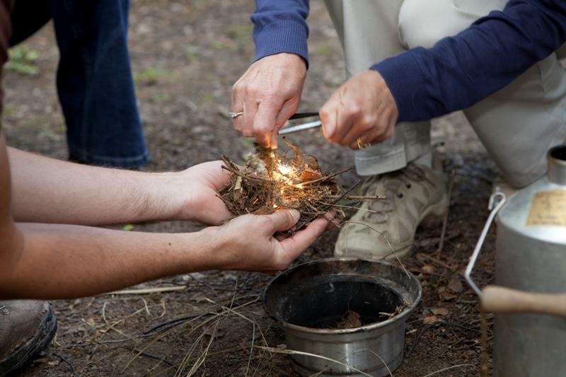 Making a fire and keeping it alight could be one of your team's tasks