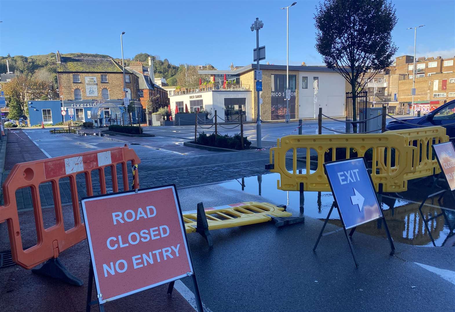 Car Park At St James Retail Park In Dover Partially Closed After Storm 