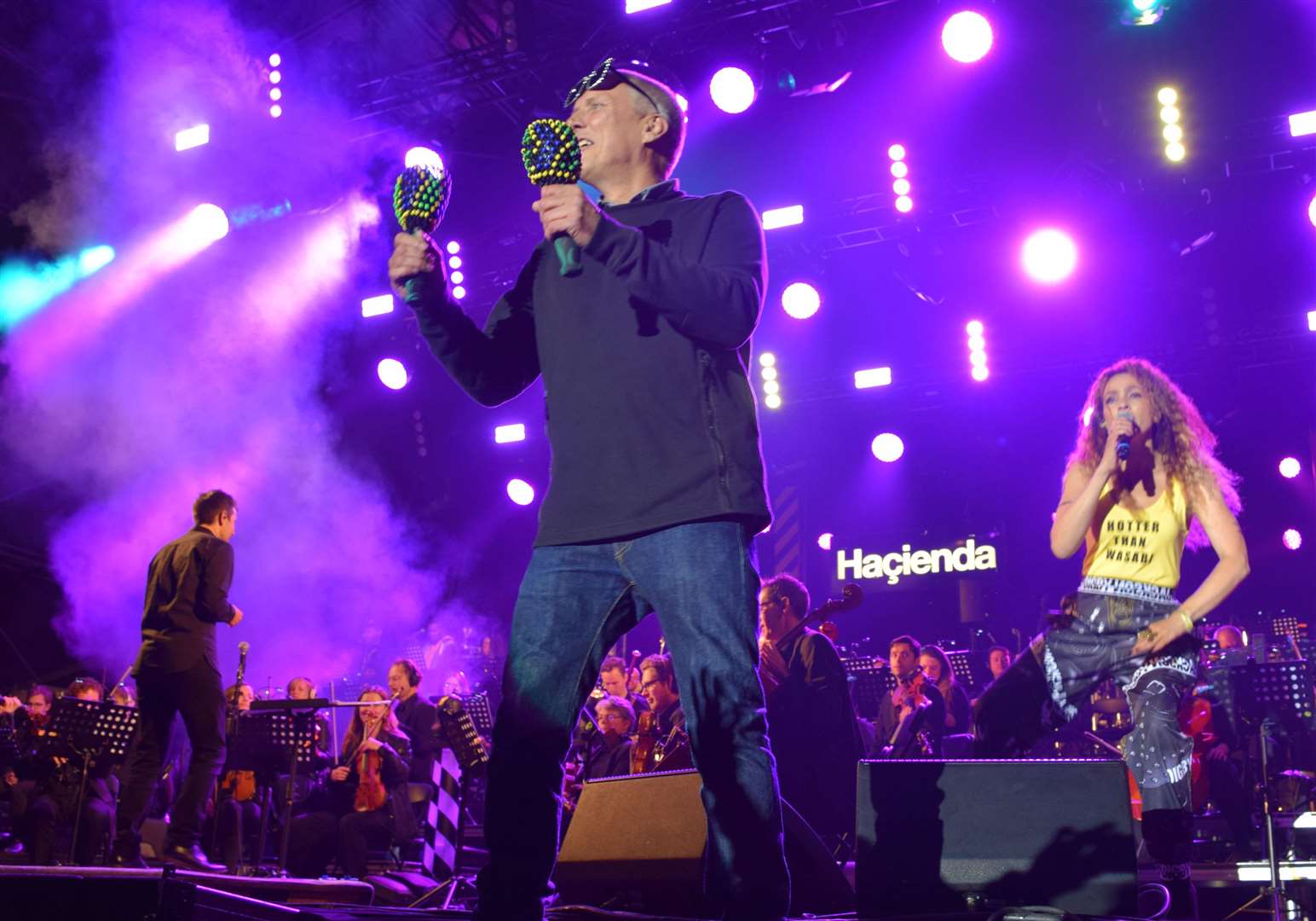 Bez on the maracas at Forest Live in Bedgebury Picture: Emma Bramley