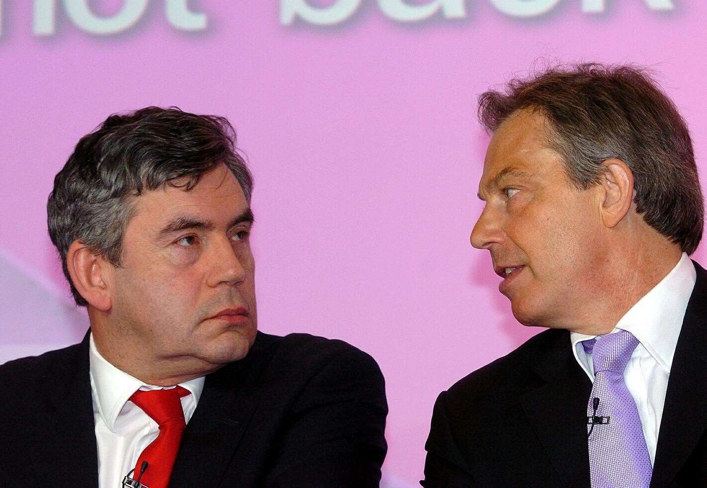 Tensions between Gordon Brown and Tony Blair were rarely far from the surface (Michael Stephens/PA)