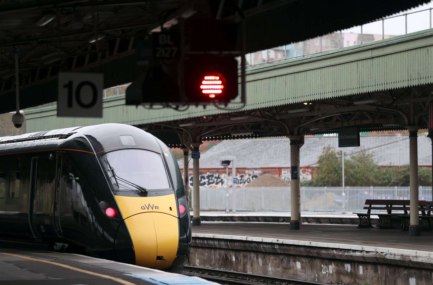 A Great Western Railway train waits on a platform at Bristol Temple Meads station (Andrew Matthews/PA)