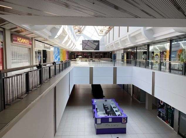 The Mall shopping centre is eerily quiet on a weekday during lockdown