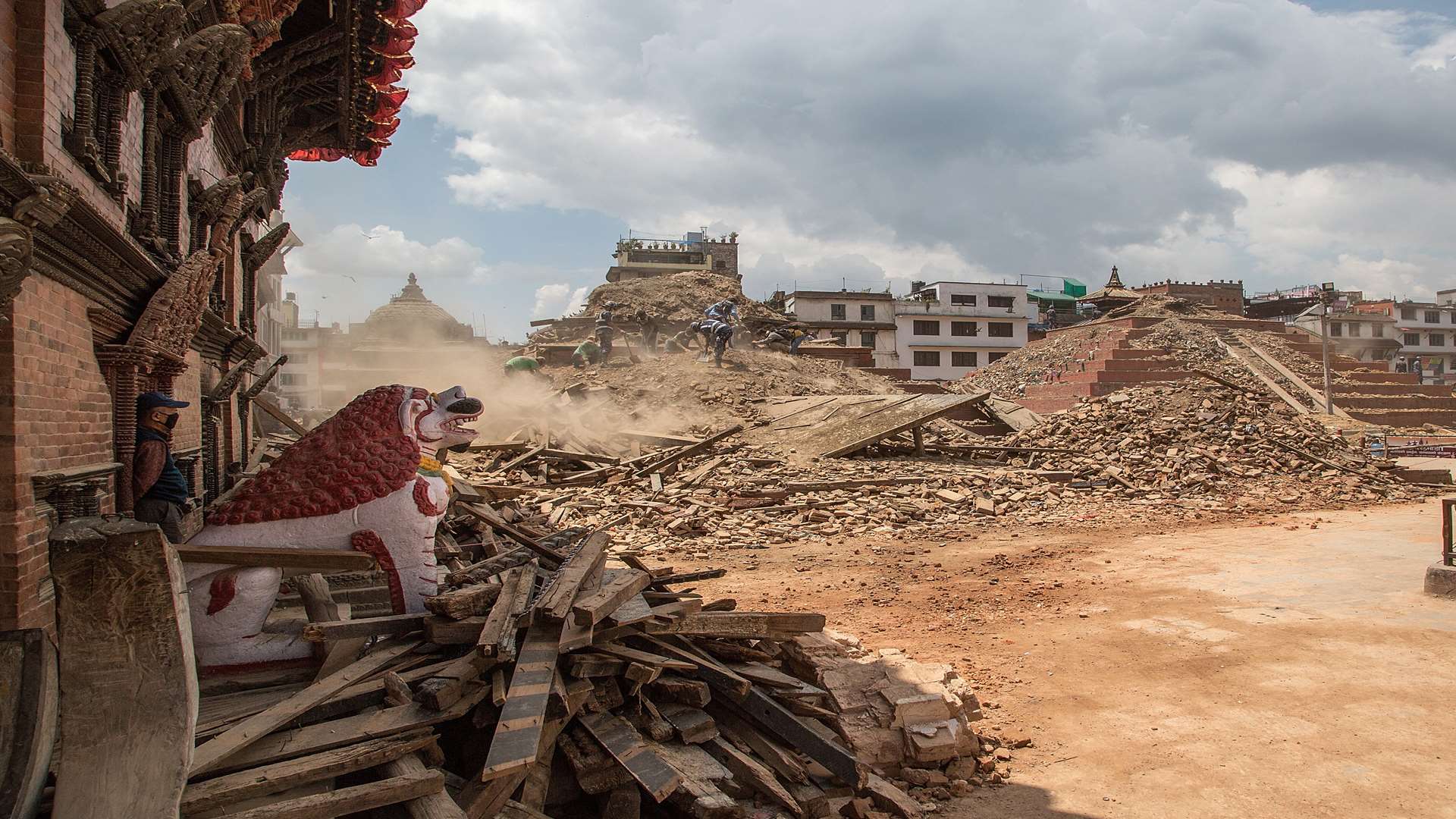 Devastation caused by the earthquake in Nepal. Picture: Omar Havana, Getty Images.