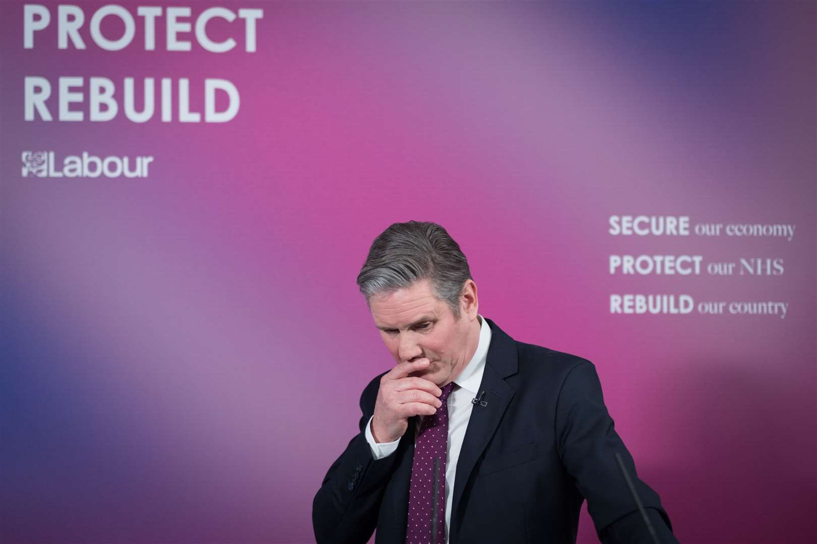 Labour leader Sir Keir Starmer delivers a virtual speech on Britain’s economic future (Stefan Rousseau/PA)