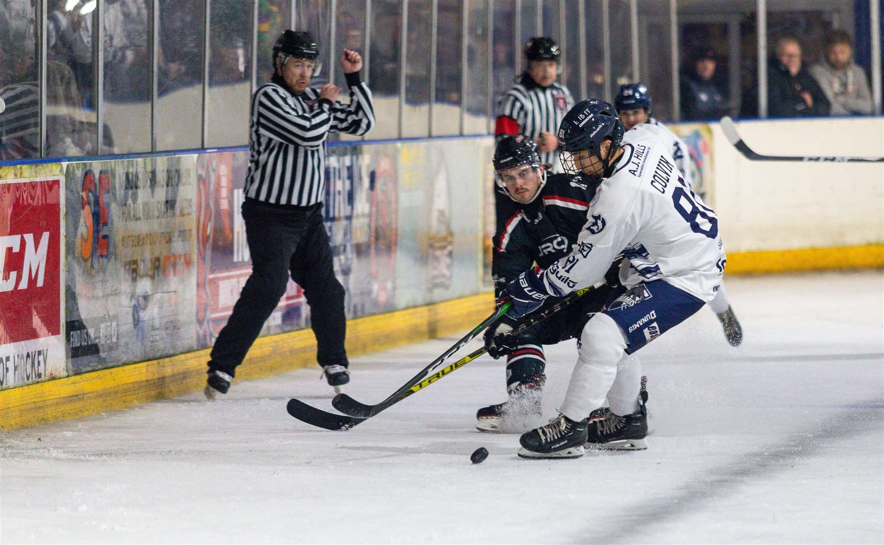 Louis Colvin battling for possession as Invicta Dynamos take on Solent Devils Picture: David Trevallion