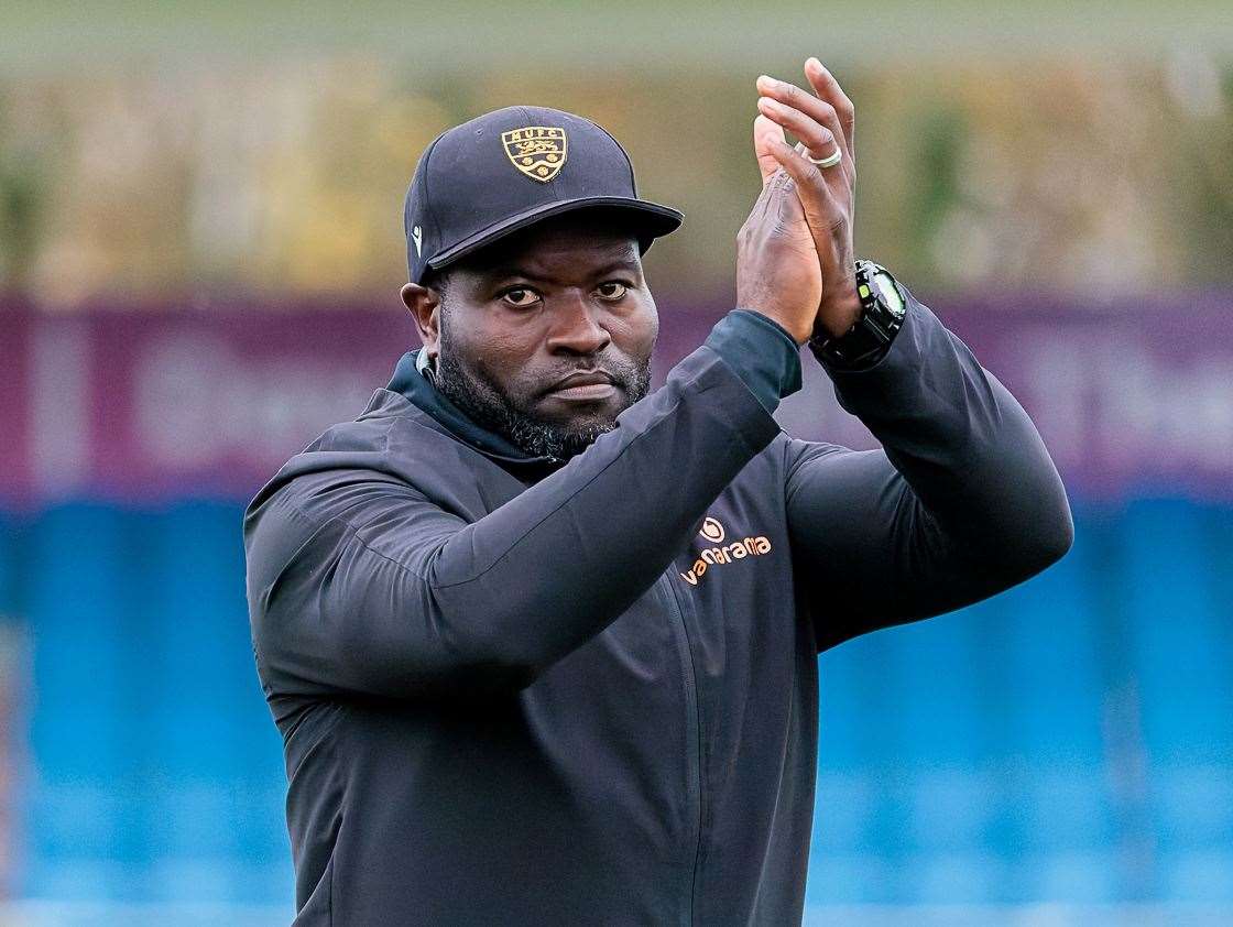 Maidstone United manager George Elokobi. Picture: Helen Cooper