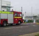 A fire pump enters the Channel Tunnel to help extinguish the blaze. Picture: Chris Denham