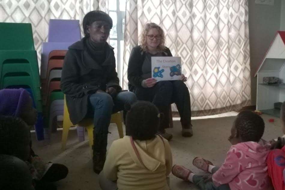 Abi spent time teaching children in a creche