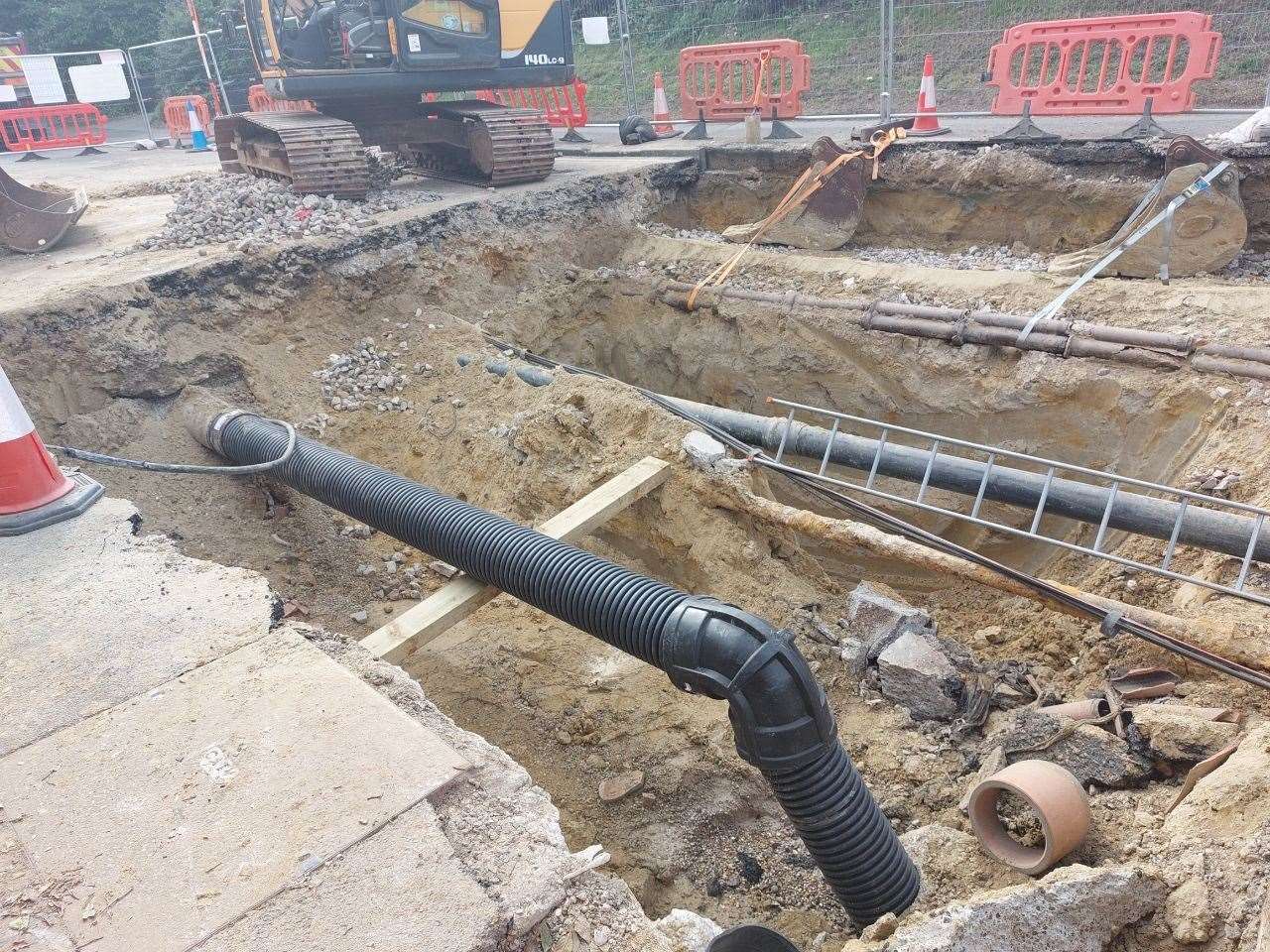 Repairs took contractors six weeks to complete. Picture: Southern Water