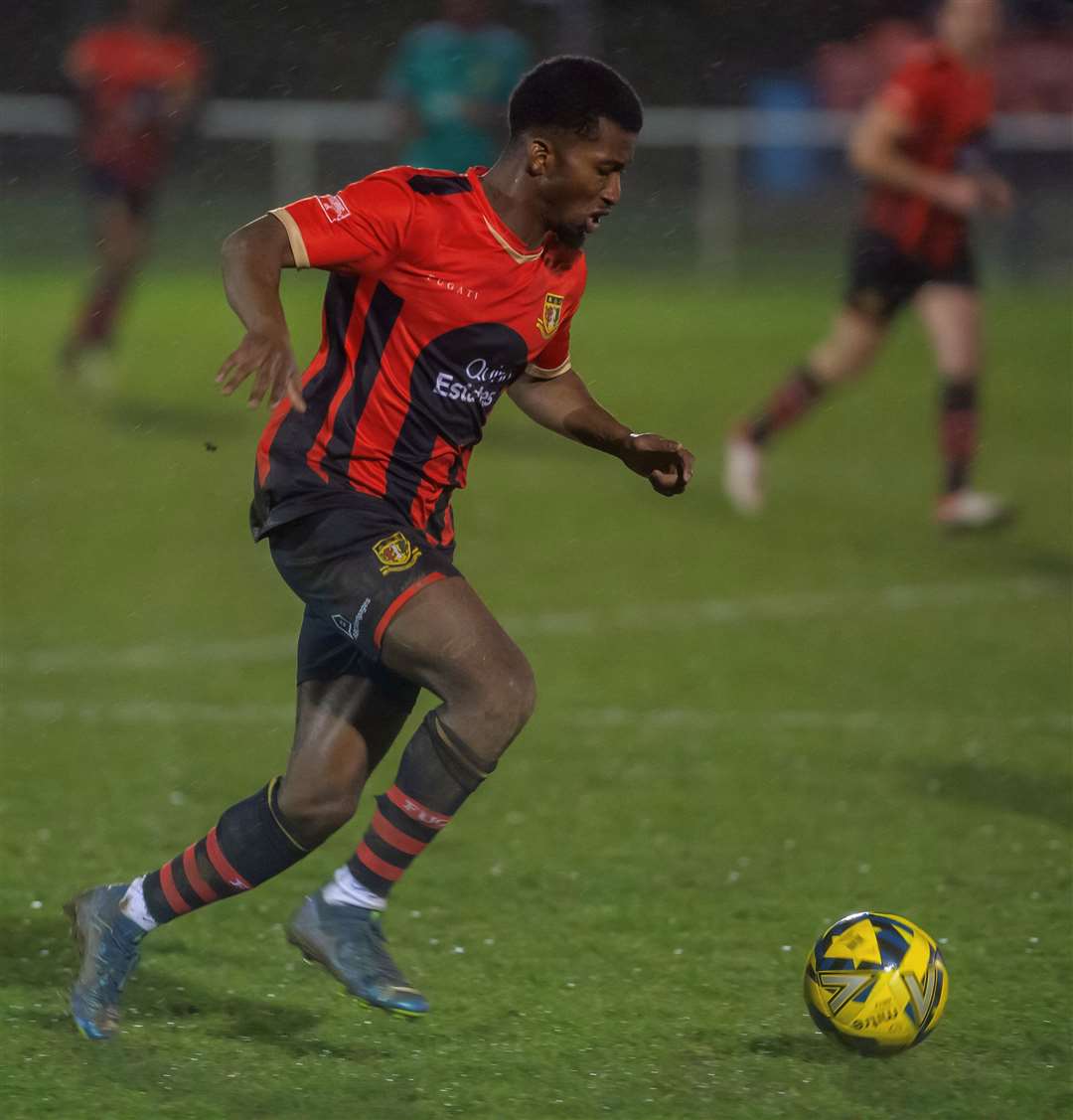 Donvieve Jones gets forward for Sittingbourne against Sevenoaks. Picture: Ian Scammell