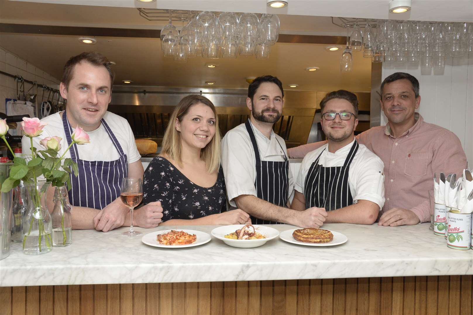 Staff at Harbour Street Tapas in Whitstable, which has been included on the list. Picture: Chris Davey