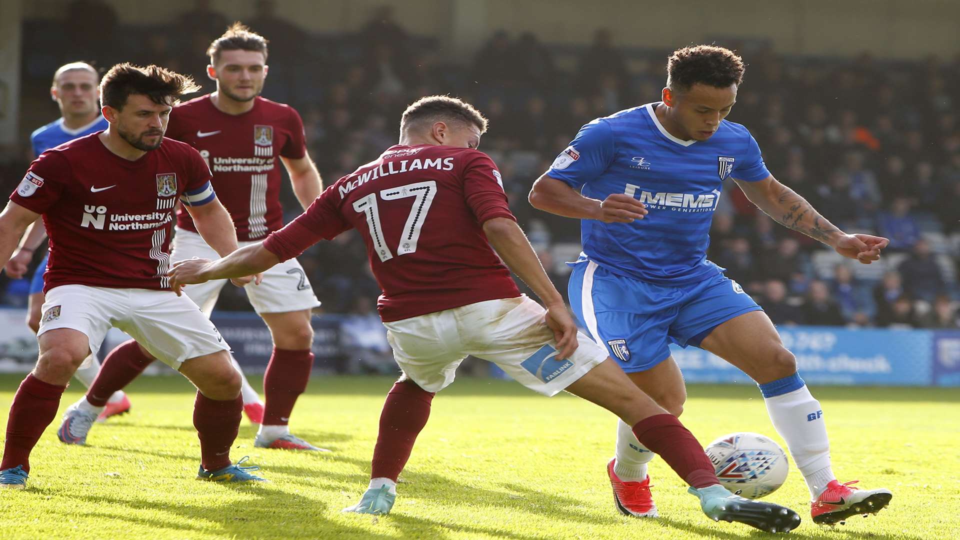 Elliott List tries to find some space in the penalty area. Picture: Andy Jones