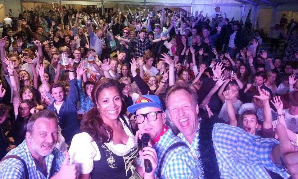 Crowds celebrating last year’s Oktoberfest in London. Picture: London Oktoberfest