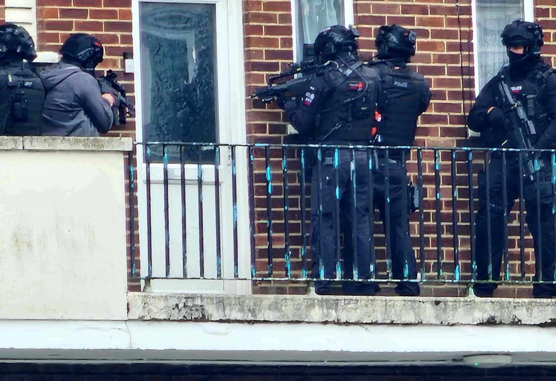 Armed police stormed a flat in Dover town centre near Pencester Gardens. Picture: Dan Desborough