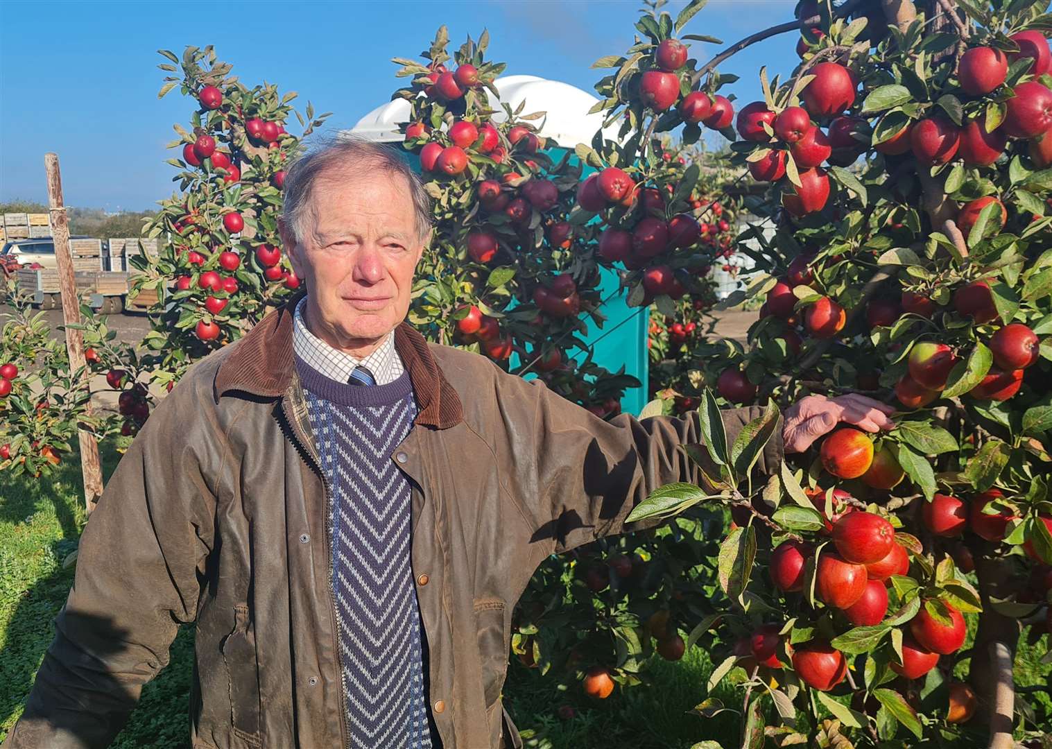 Martin Twyman grows wheat and barley, as well as apples, potatoes and blackcurrants on his family farm