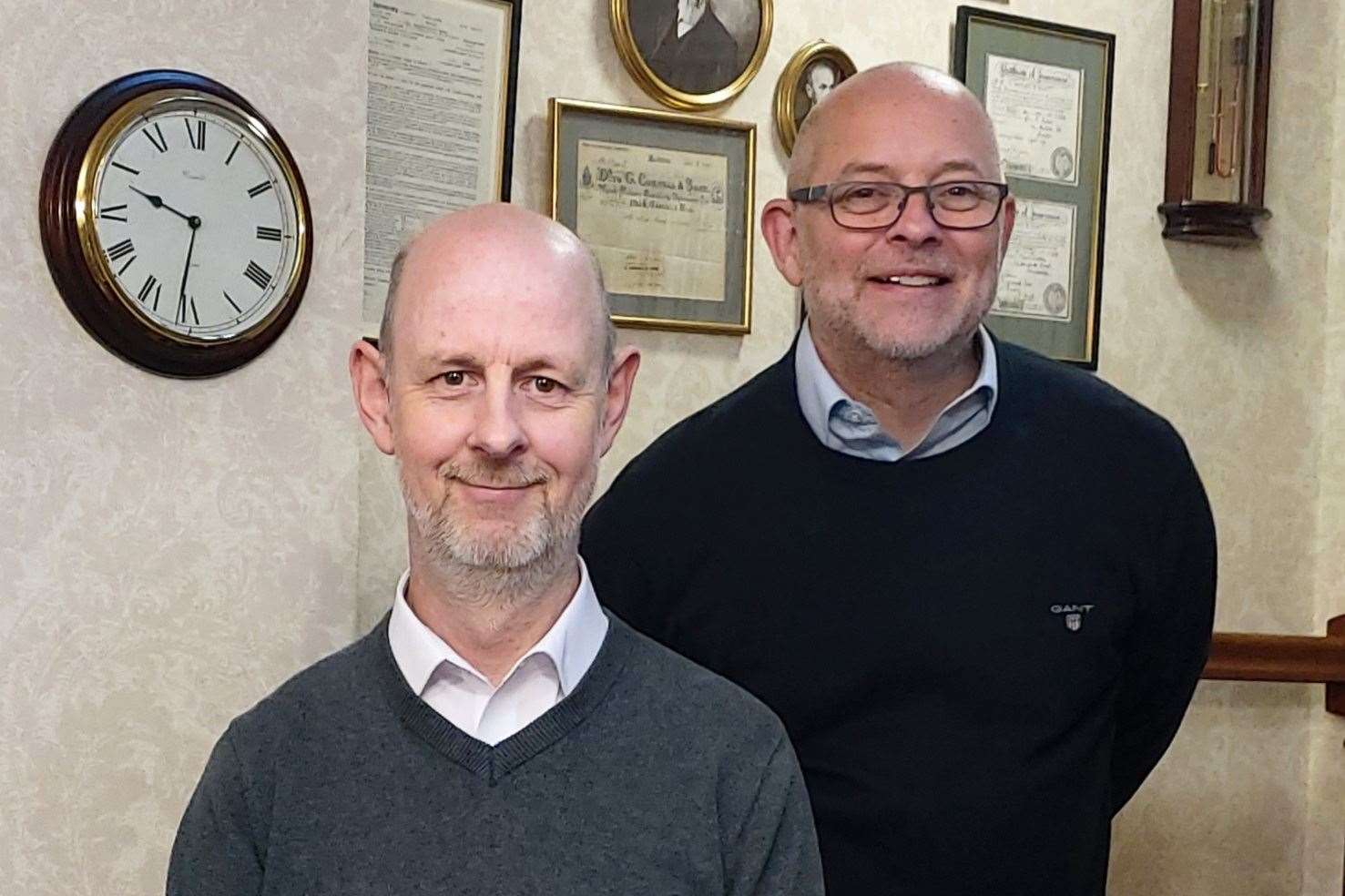 Cornell jewellers owners Andrew Putley, right, and Stewart Cook, left