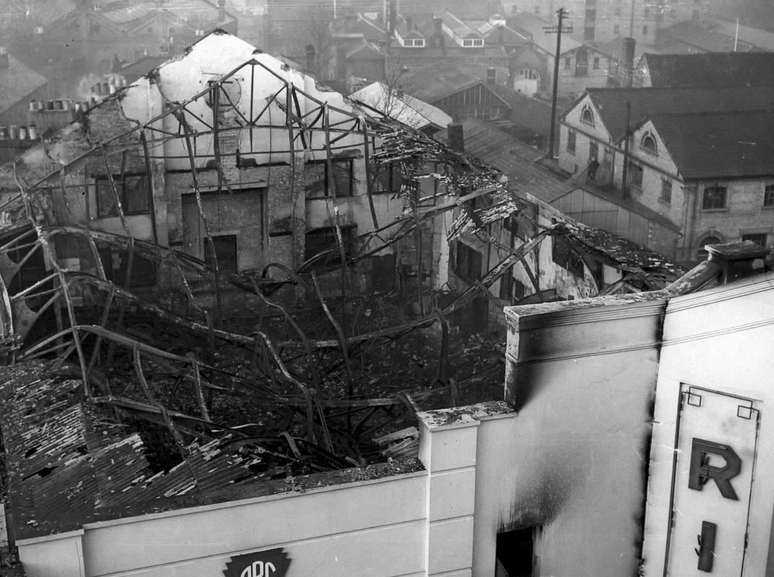 The aftermath of the cinema blaze
